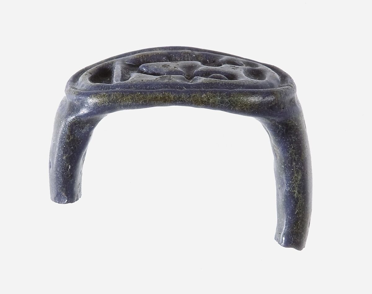 Ring Inscribed with the Throne Name of Amenhotep III, Faience