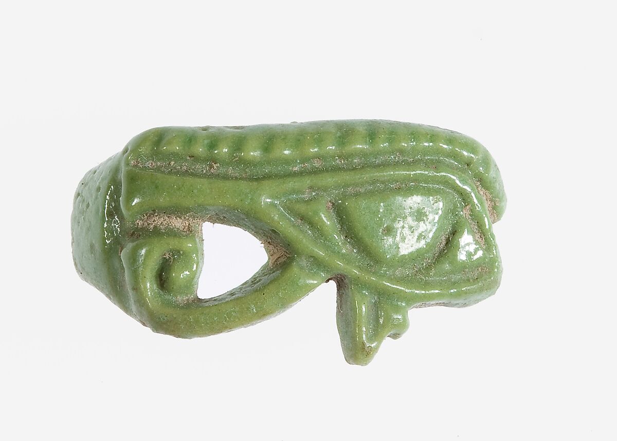 Fragment of a Wedjat Eye Ring, Faience 