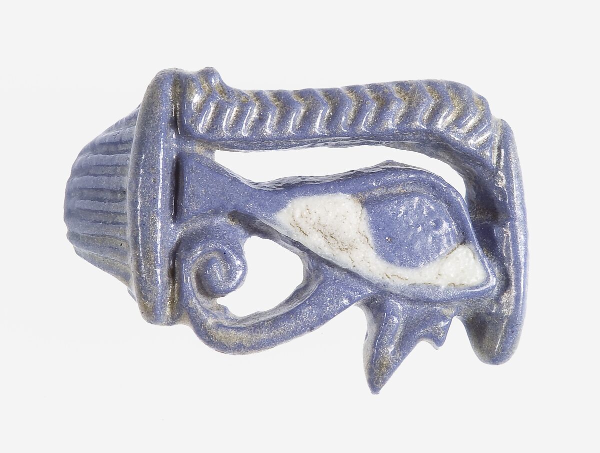 Fragment of a Wedjat Eye Ring, Faience 