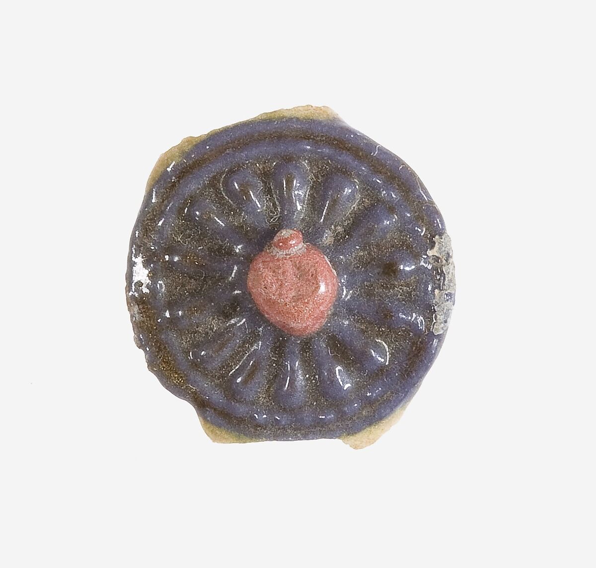 Ring Bezel Decorated with a Rosette, Faience 