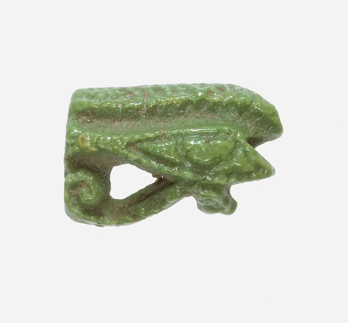 Sacred Eye Amulet, Faience, apple green 