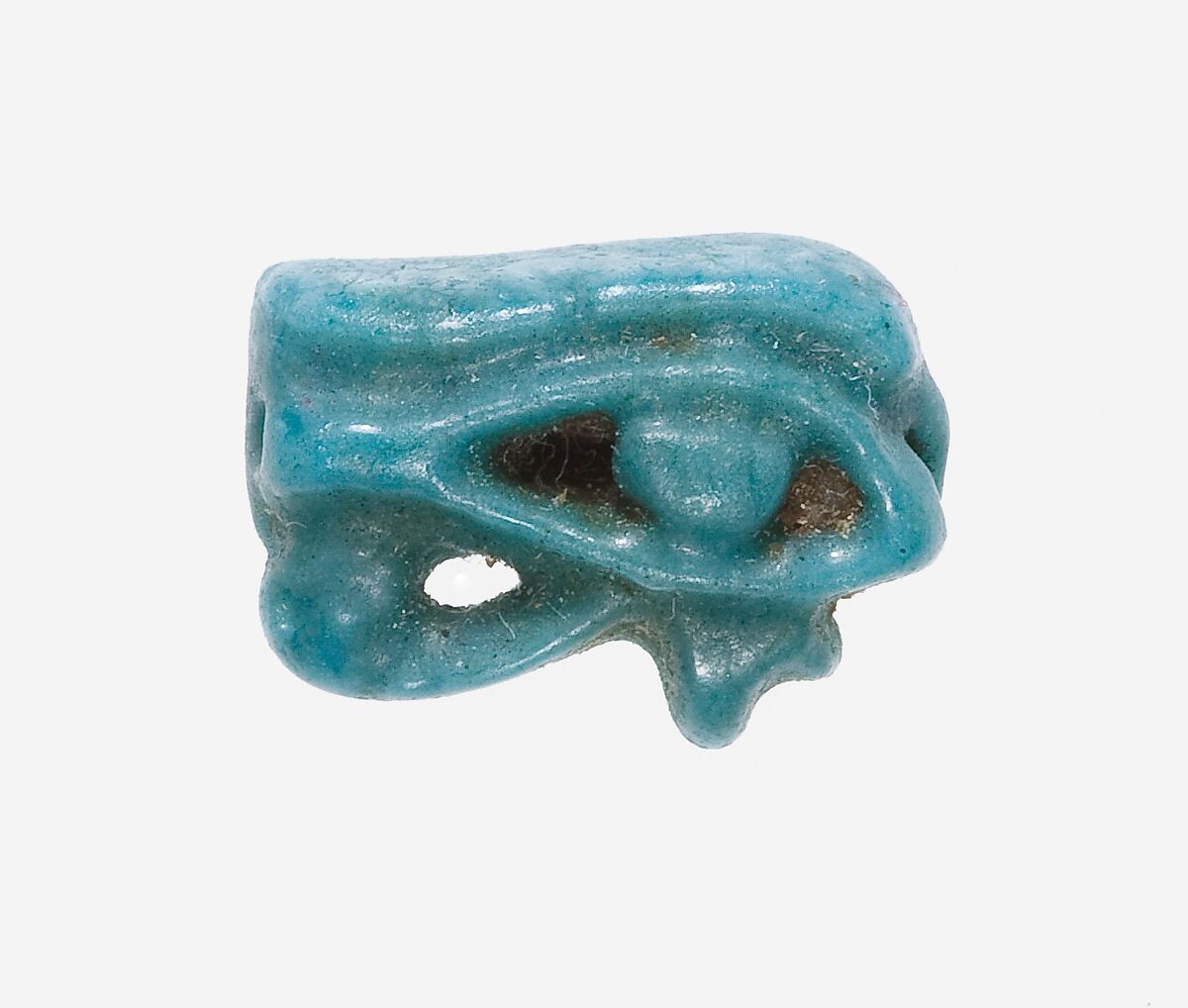 Sacred Eye Amulet, Faience, Blue 