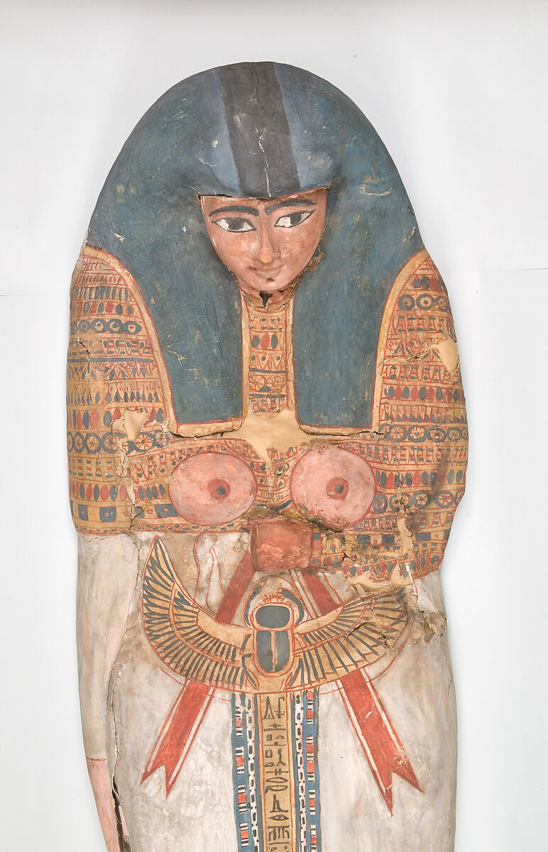 Cartonnage of a Woman, Cartonnage, paint