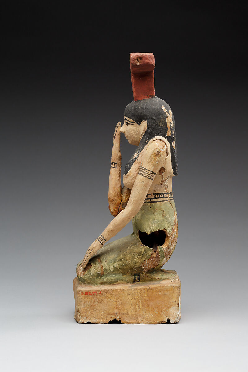 Mourning Nephthys, Wood, paste, paint