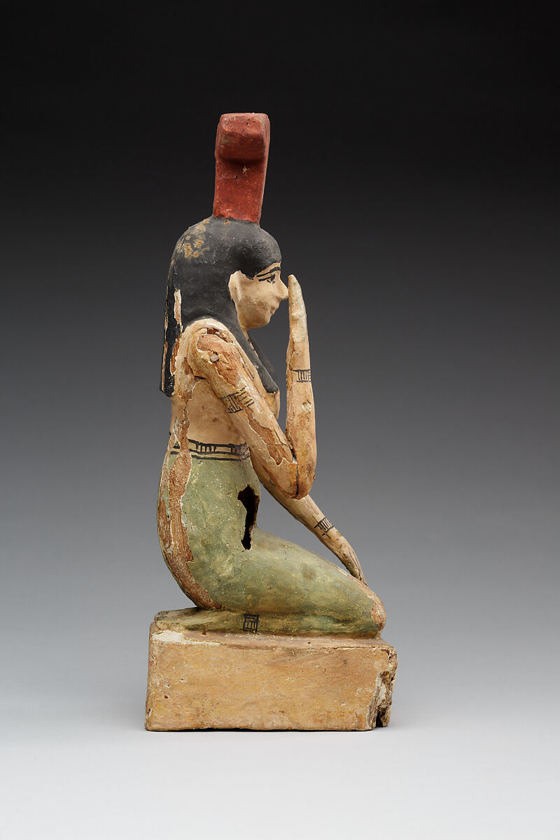 Mourning Nephthys, Wood, paste, paint
