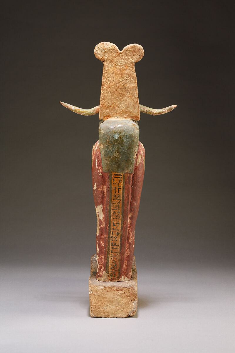 Figure of Ptah-Sokar-Osiris, Wood, paste, linen, paint