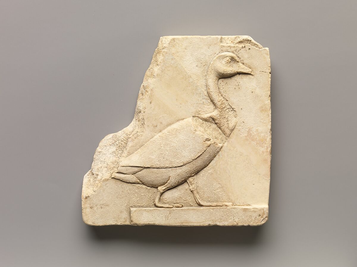 Relief of a goose, Limestone 