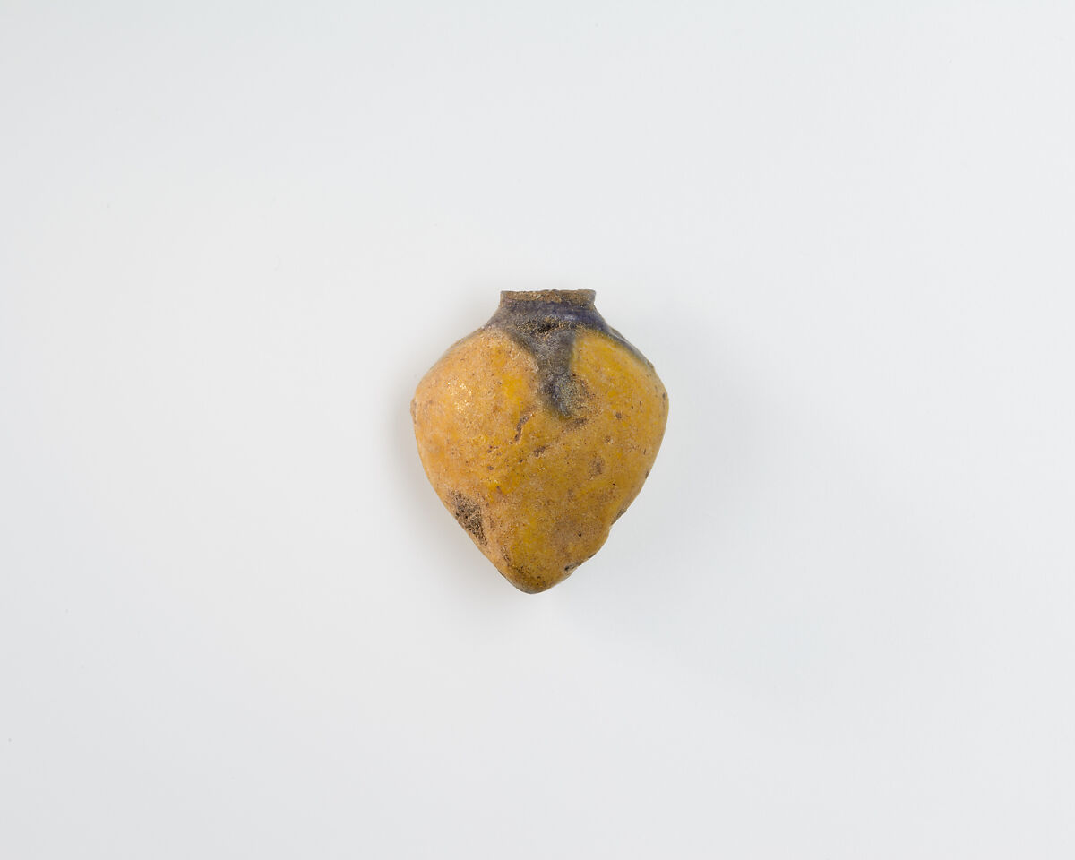 Persea fruit pendant, Faience 