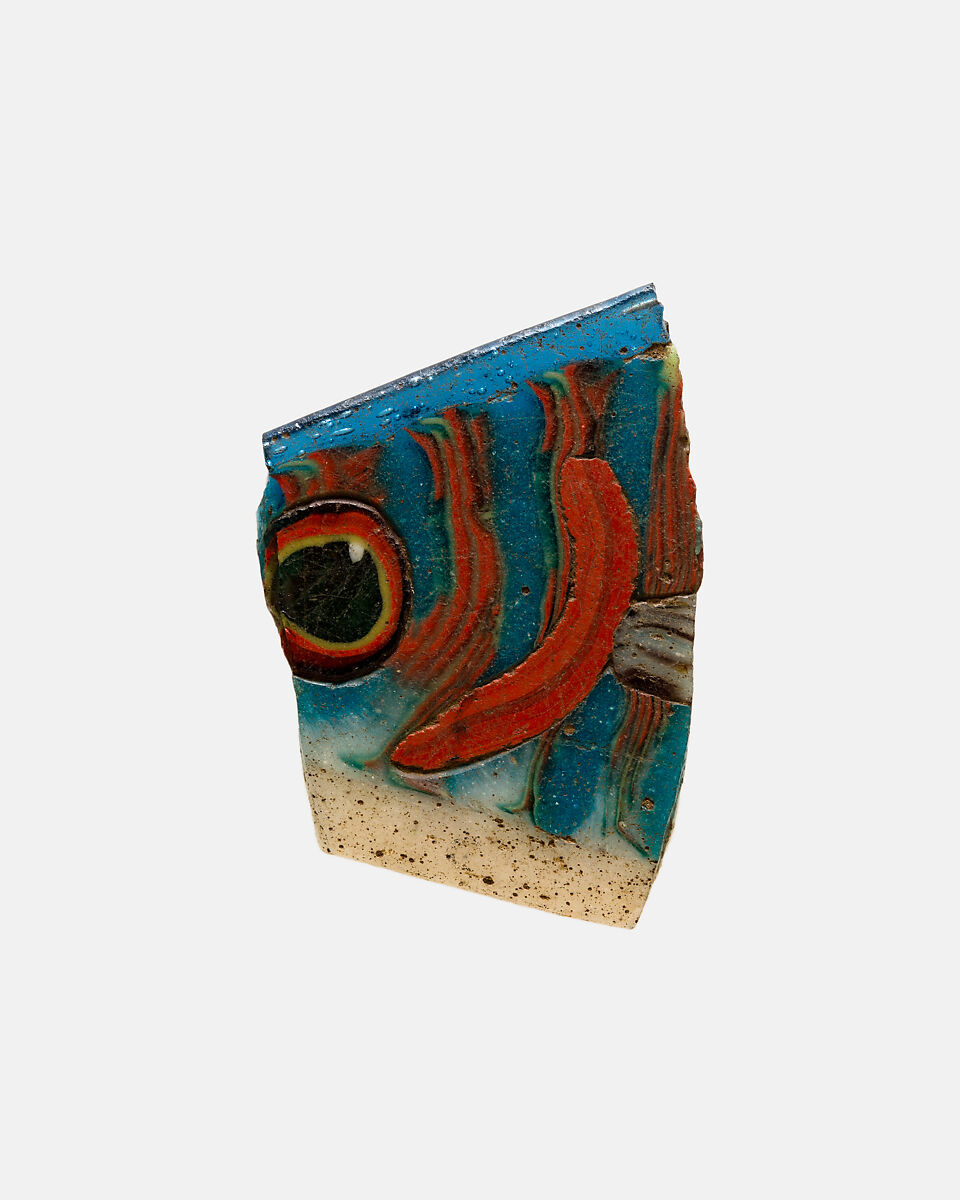 Nilotic scene inlay, fish fragment, glass 