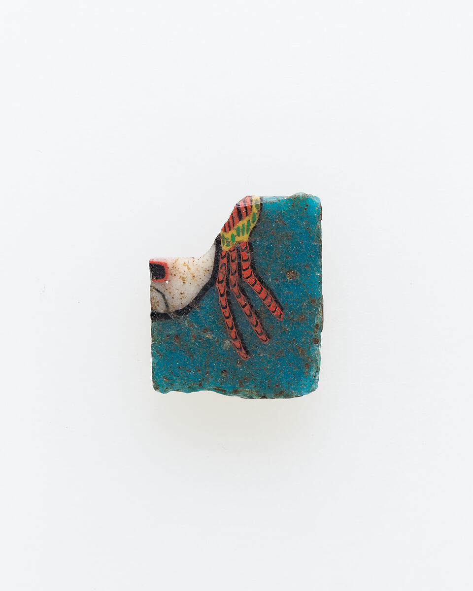 Inlay, fragment, maenad hair, Glass 