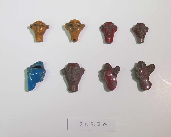 Inlays from shrine: heads