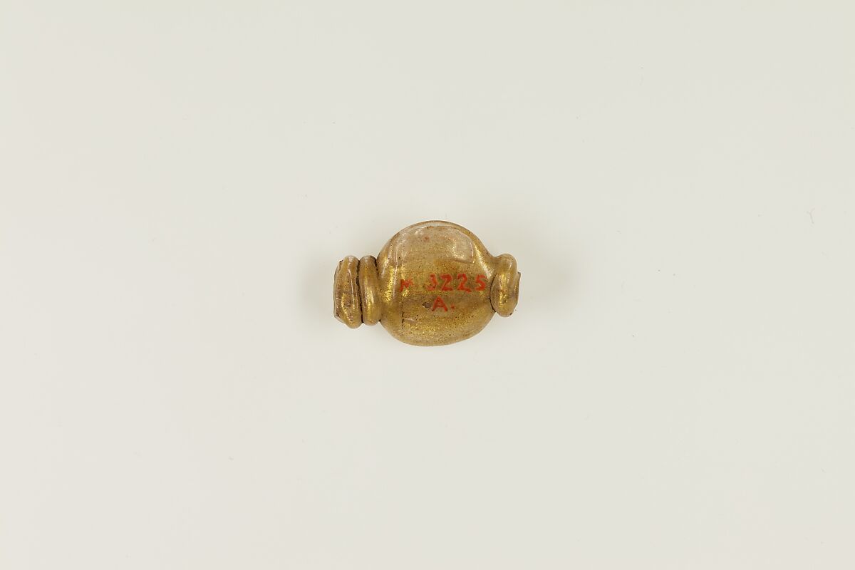 Bead, Glass, gold foil