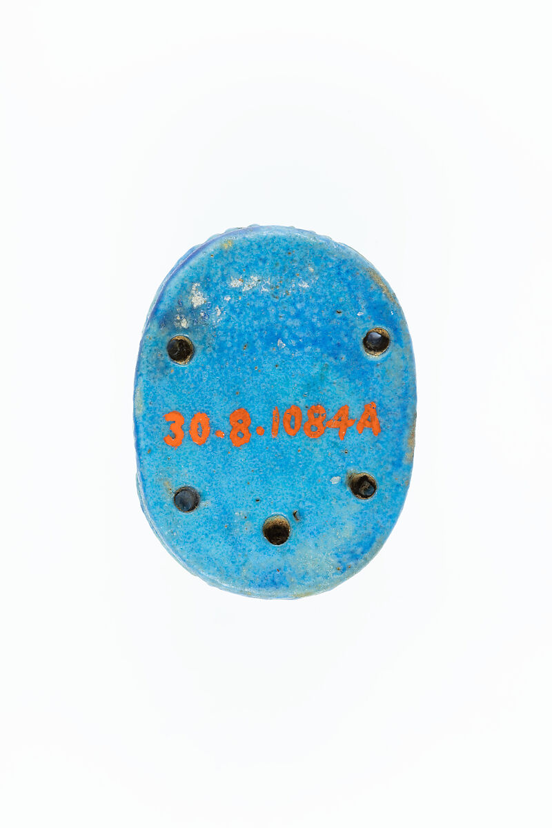 Winged scarab, Faience