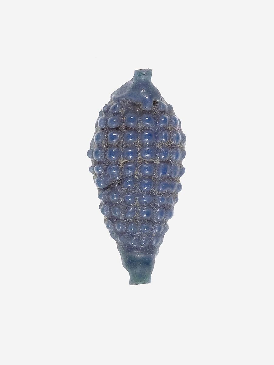 Bead in the Form of a Bunch of Grapes, Faience 