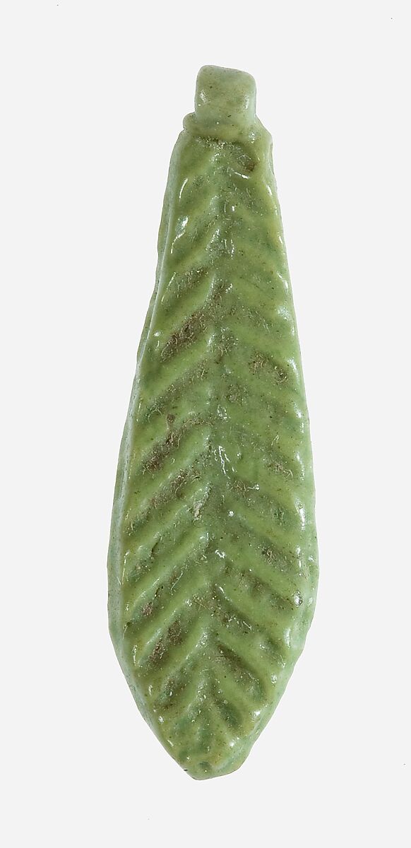 Leaf Bead, Faience 