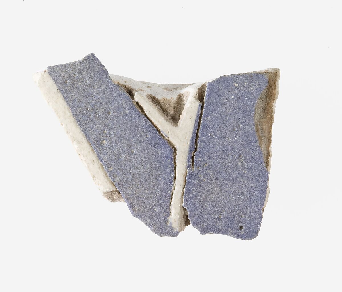 Fragment of Lotus Collar Terminals, Faience 