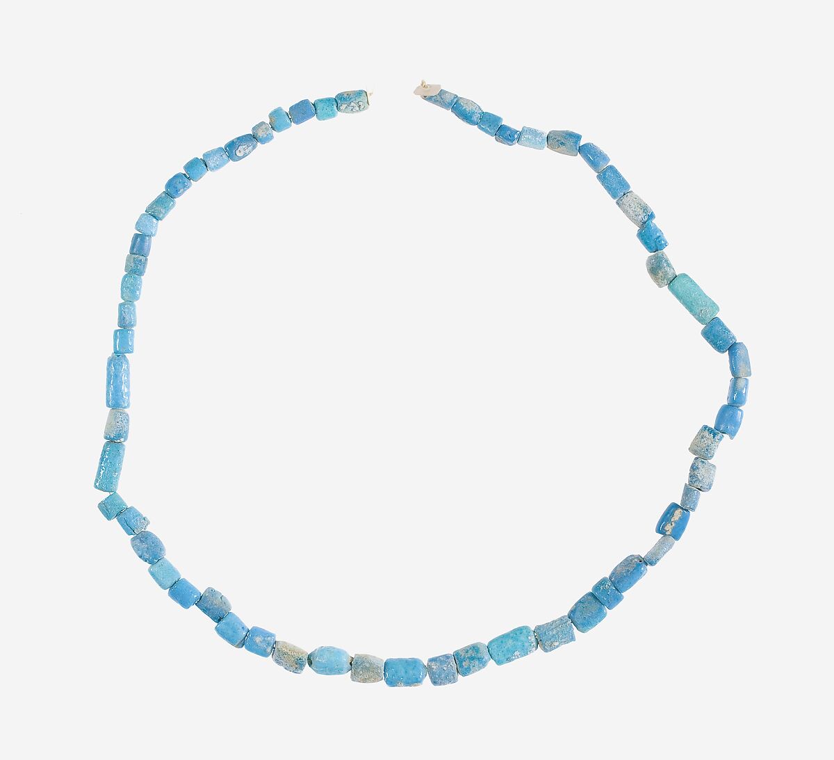 String of Short Cylindrical Beads, Faience 