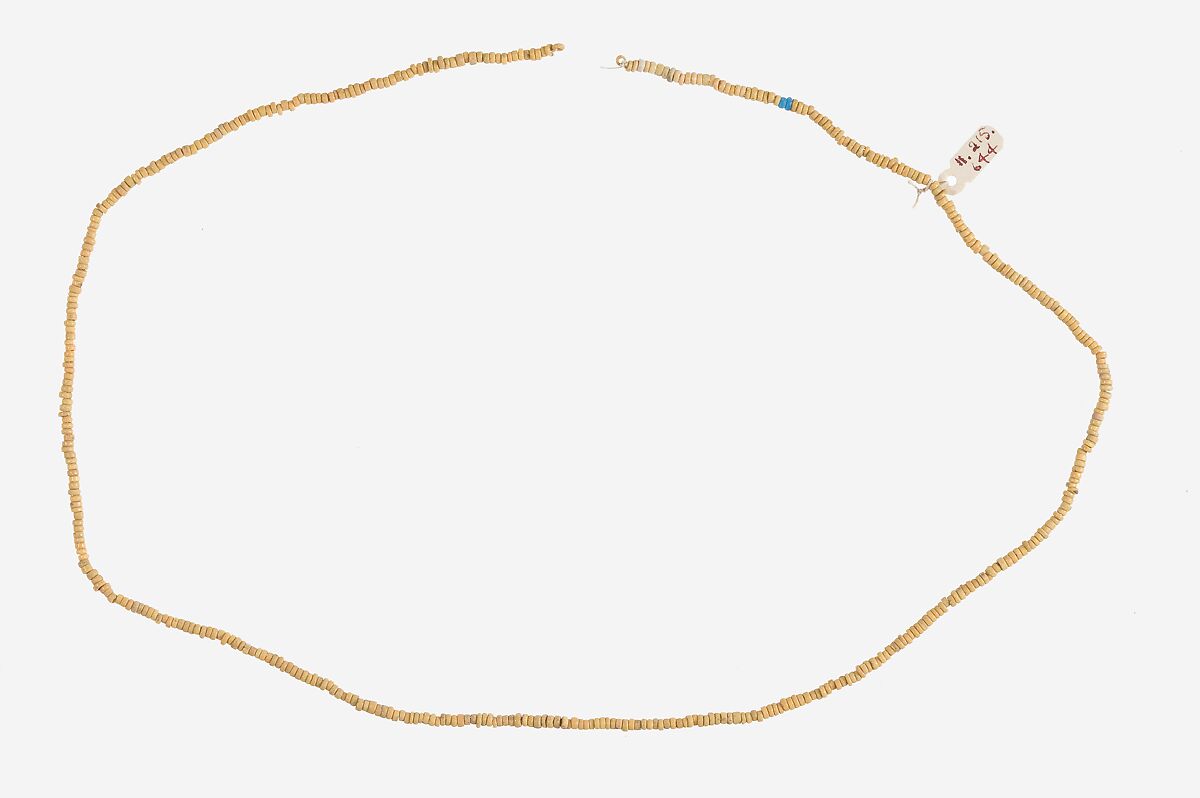 String of Tiny Disk Beads, Faience 