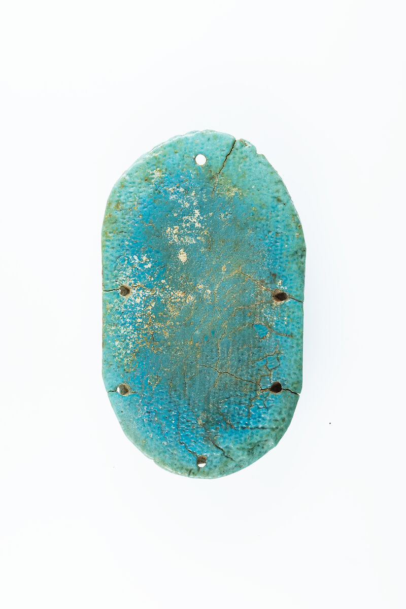 Winged scarab, Faience