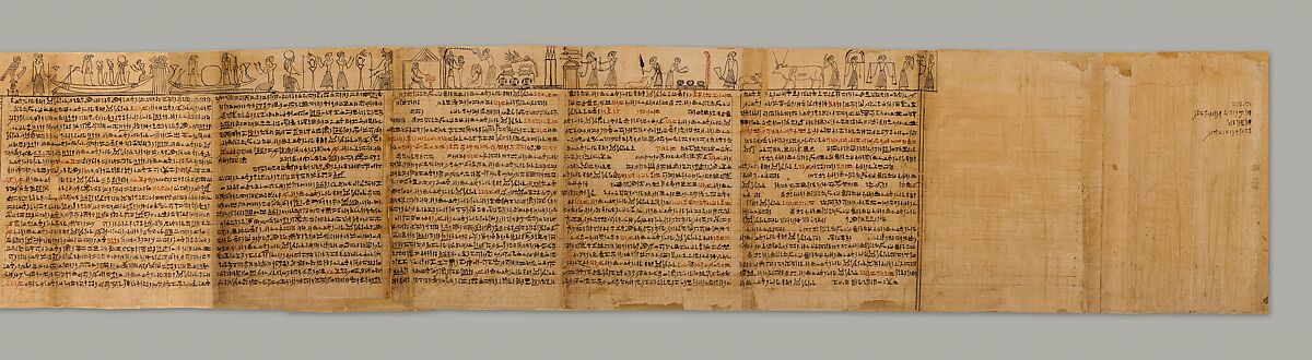 Book of the Dead of the Priest of Horus, Imhotep (Imuthes), Papyrus, ink
