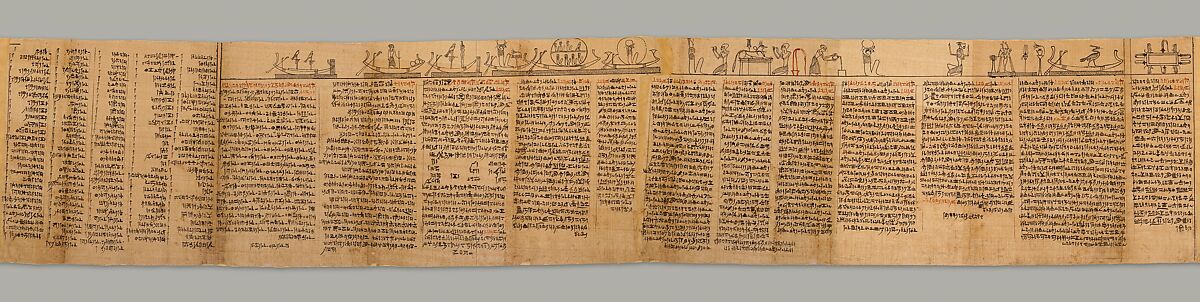 Book of the Dead of the Priest of Horus, Imhotep (Imuthes), Papyrus, ink