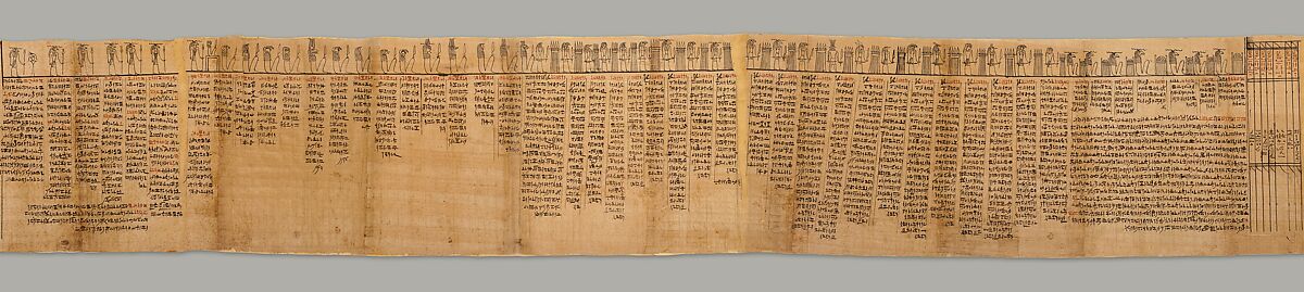 Book of the Dead of the Priest of Horus, Imhotep (Imuthes), Papyrus, ink