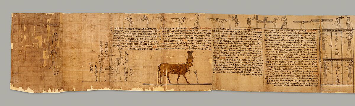 Book of the Dead of the Priest of Horus, Imhotep (Imuthes), Papyrus, ink