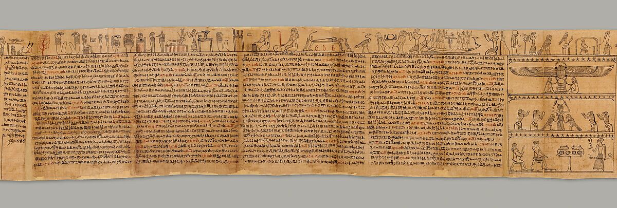 Book of the Dead of the Priest of Horus, Imhotep (Imuthes), Papyrus, ink