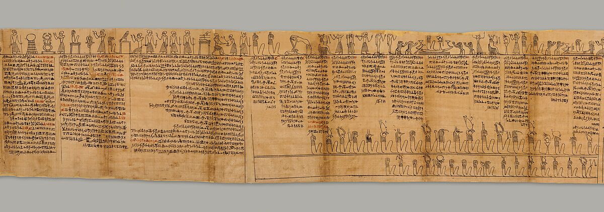 Book of the Dead of the Priest of Horus, Imhotep (Imuthes), Papyrus, ink