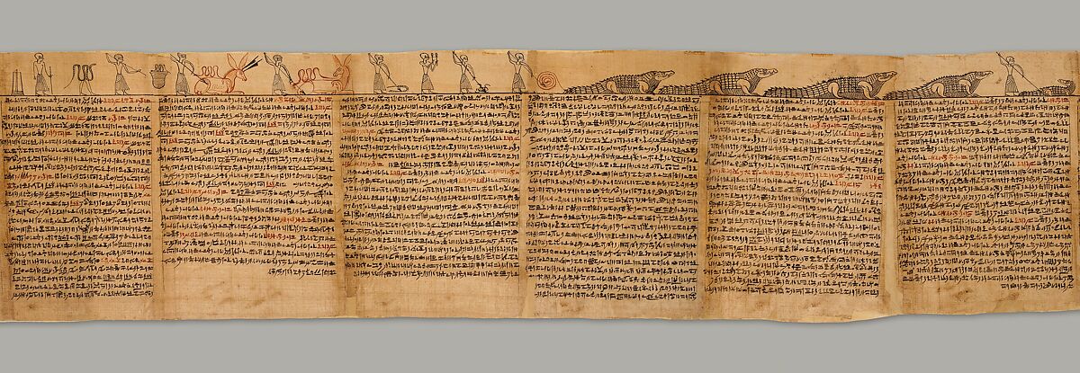 Book of the Dead of the Priest of Horus, Imhotep (Imuthes), Papyrus, ink