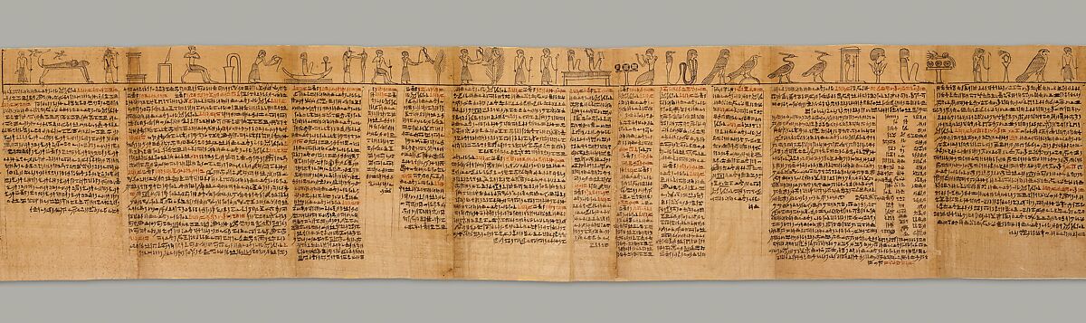 Book of the Dead of the Priest of Horus, Imhotep (Imuthes), Papyrus, ink