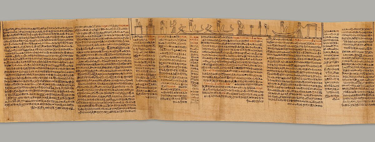 Book of the Dead of the Priest of Horus, Imhotep (Imuthes), Papyrus, ink