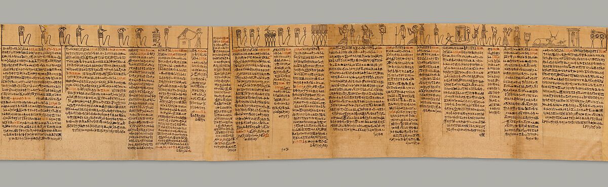 Book of the Dead of the Priest of Horus, Imhotep (Imuthes), Papyrus, ink