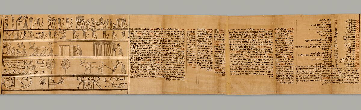Book of the Dead of the Priest of Horus, Imhotep (Imuthes), Papyrus, ink