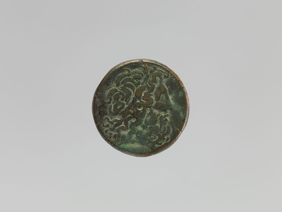 Coin of Ptolemy III from a Ptolemaic hoard, Bronze 