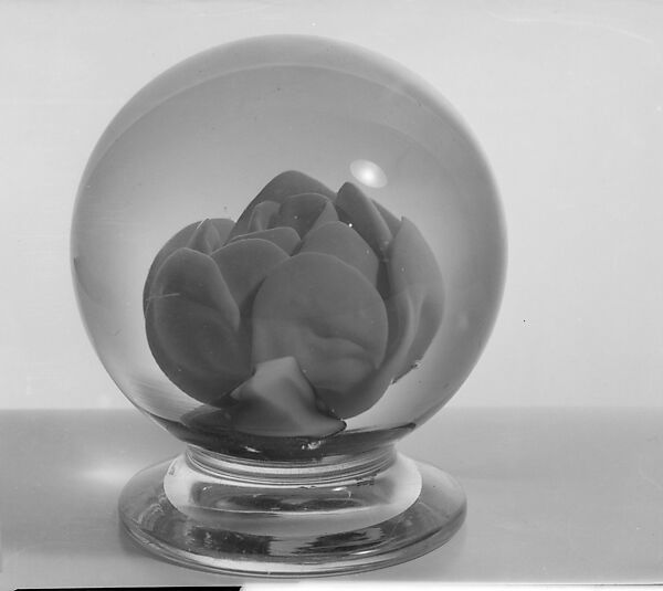 Paperweight, Probably Ralph Barber, Free-blown glass, American 