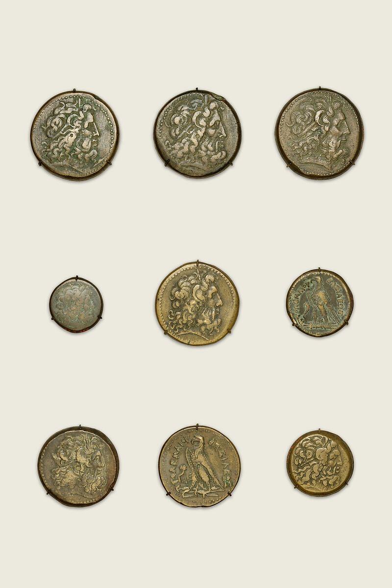 Coin of Ptolemy IV from a Ptolemaic hoard, Bronze