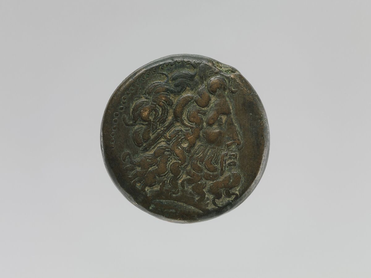 Coin of Ptolemy  II from a Ptolemaic hoard, Bronze 