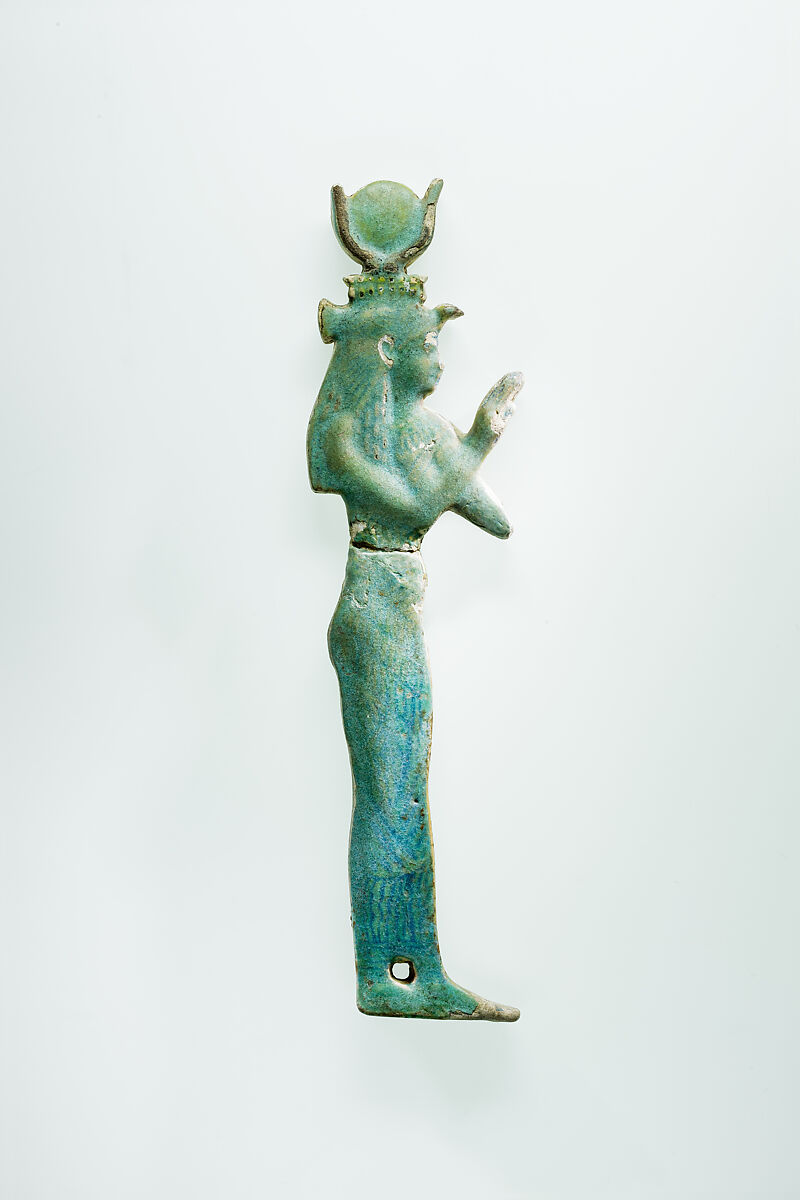 Inlay depicting the goddess Isis, Faience 