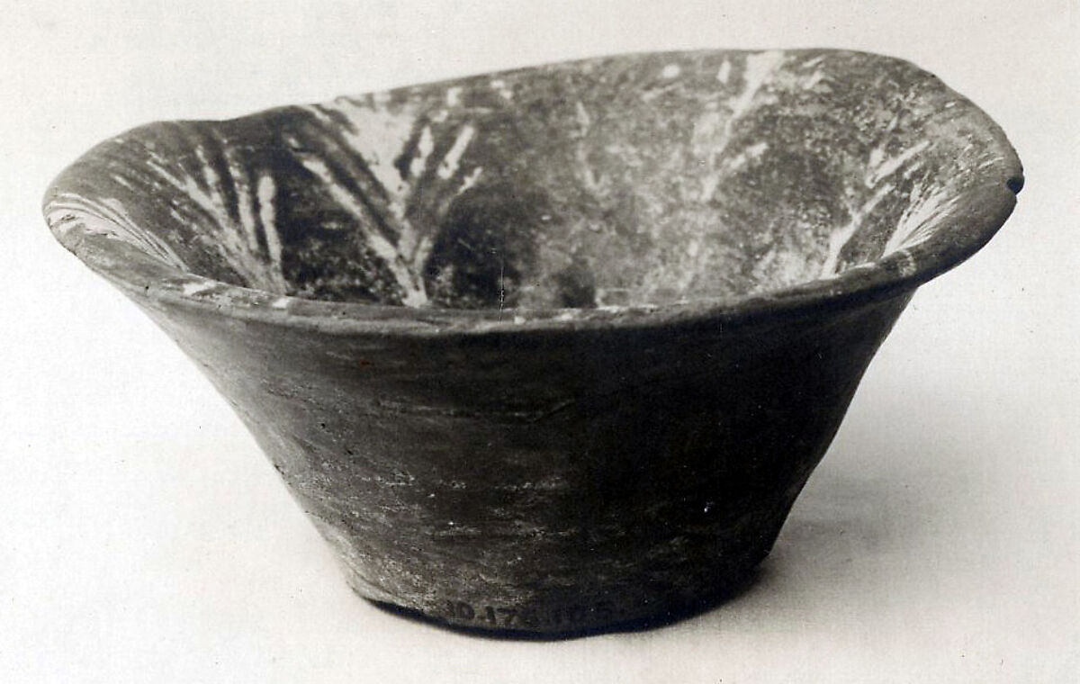White Cross-lined Ware Bowl, Pottery, paint