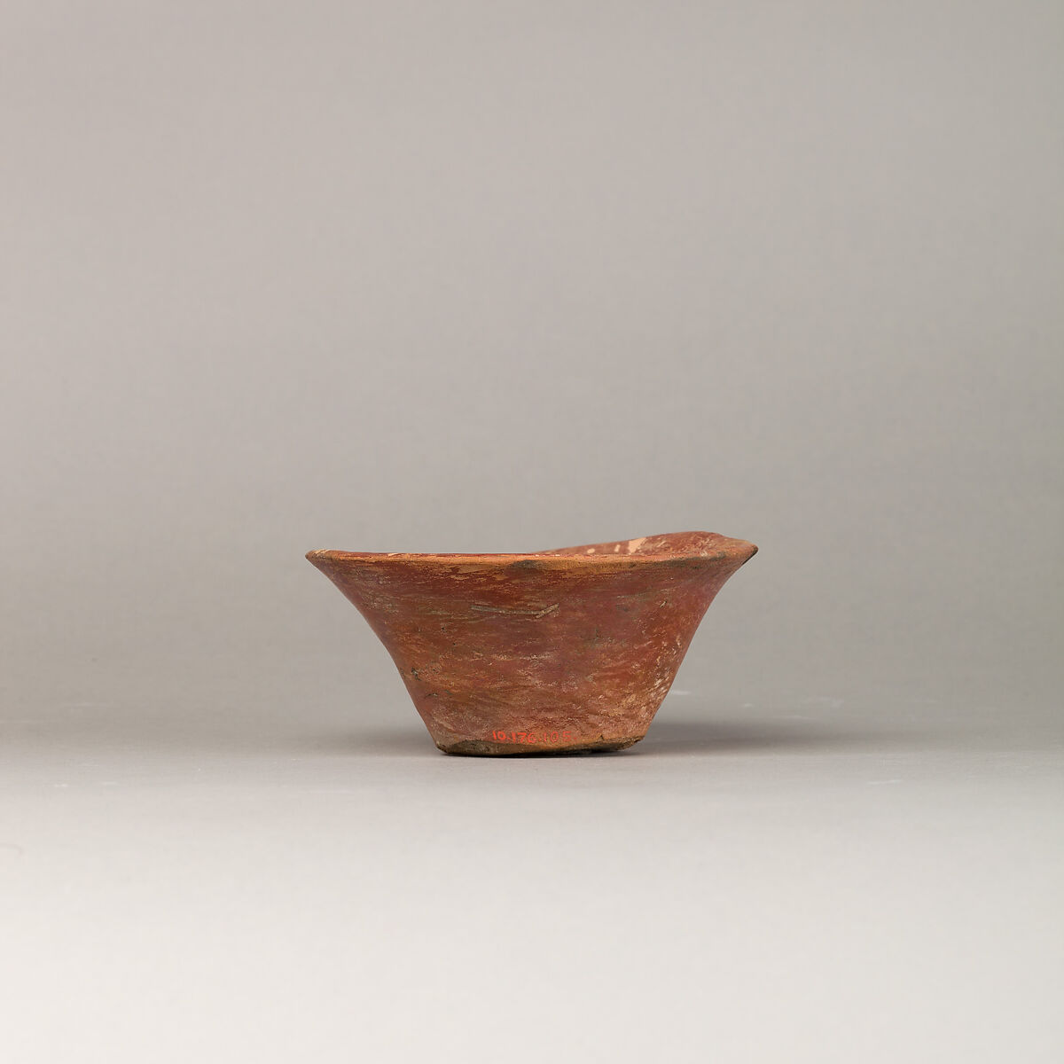 White Cross-lined Ware Bowl, Pottery, paint 