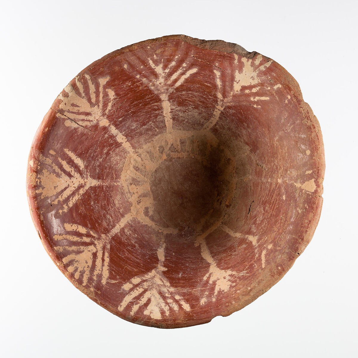 White Cross-lined Ware Bowl, Pottery, paint