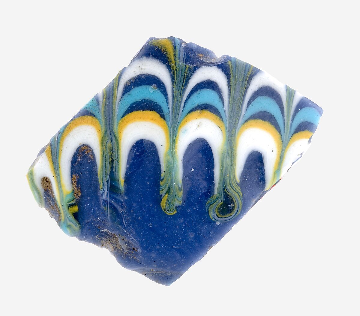 Shoulder Fragment of a Vase with Festoon Pattern, Glass 