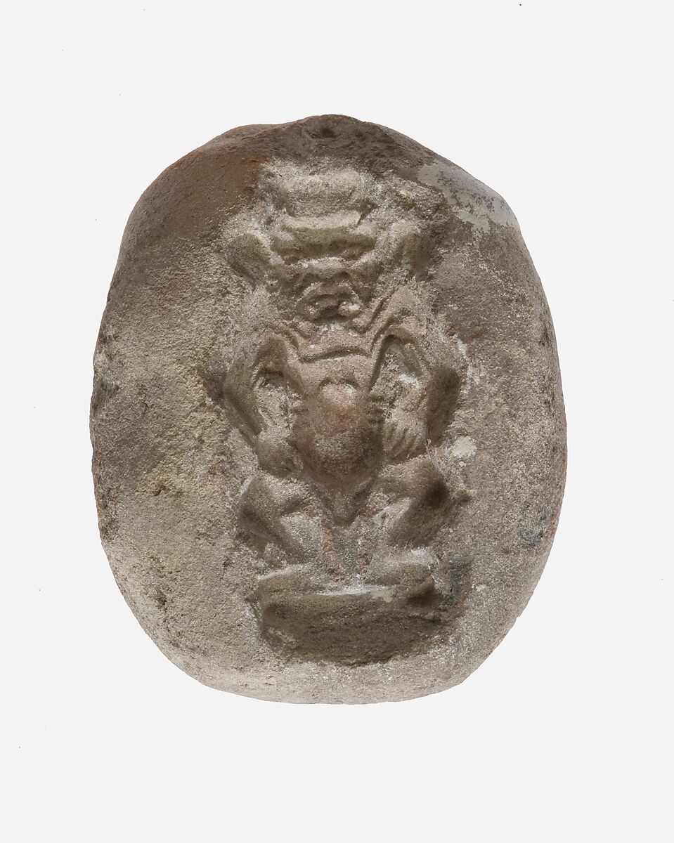 Mold for a Bes Amulet, Pottery 