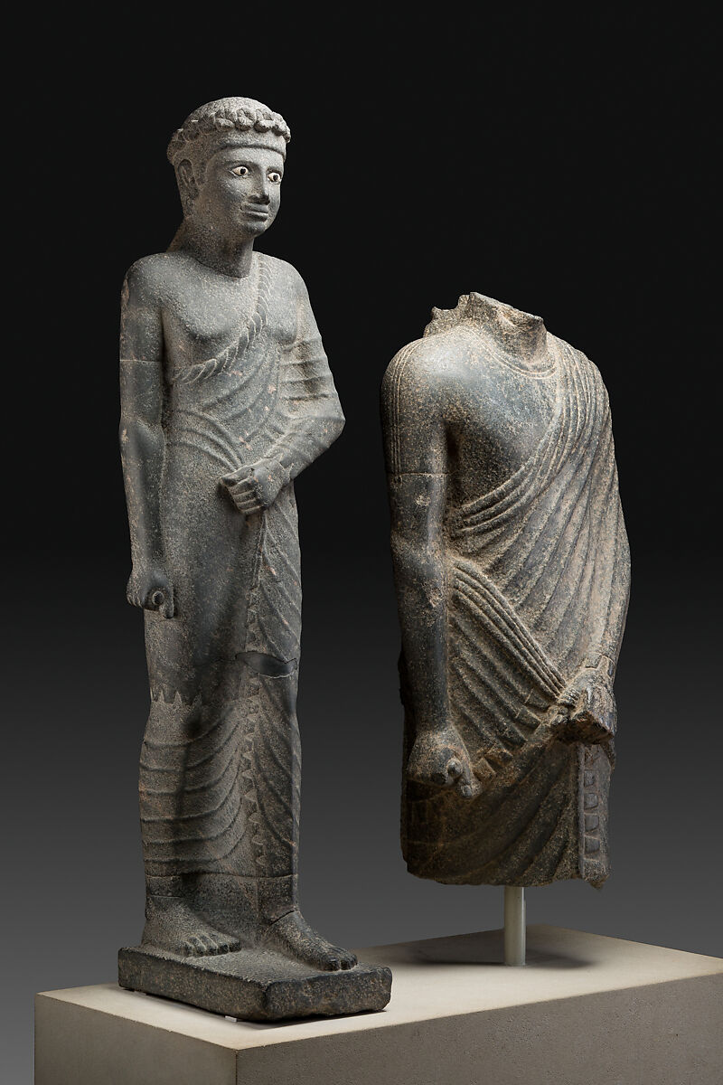 Torso of a Striding Draped Male Figure, Diorite or gabbro