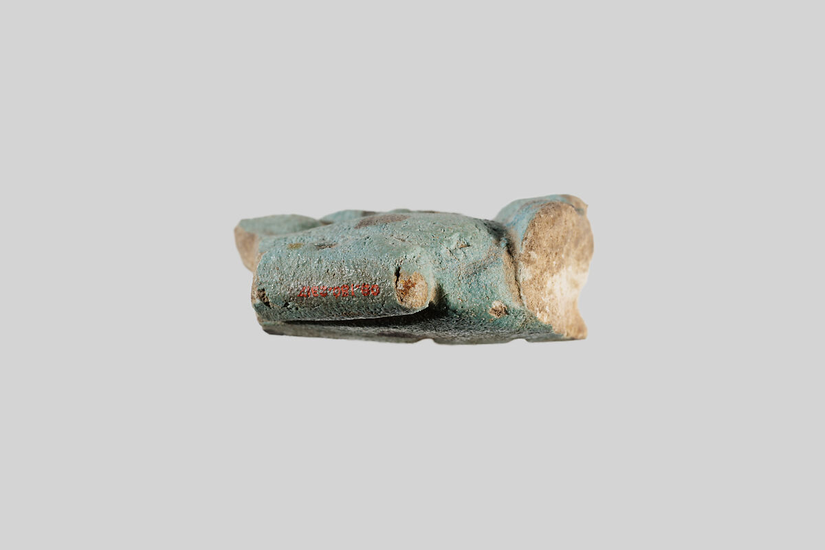 Fragment of a large animal figurine, Faience