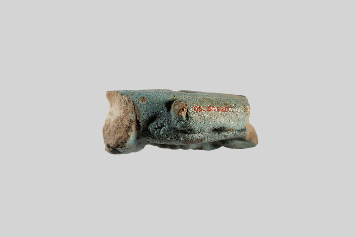 Fragment of a large animal figurine, Faience