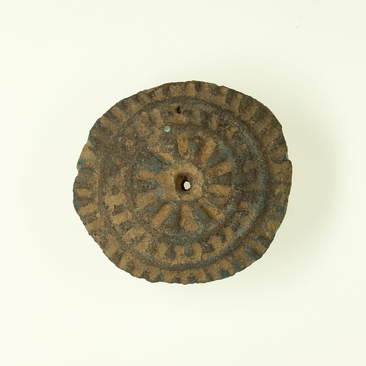 Spindle whorl, Faience 