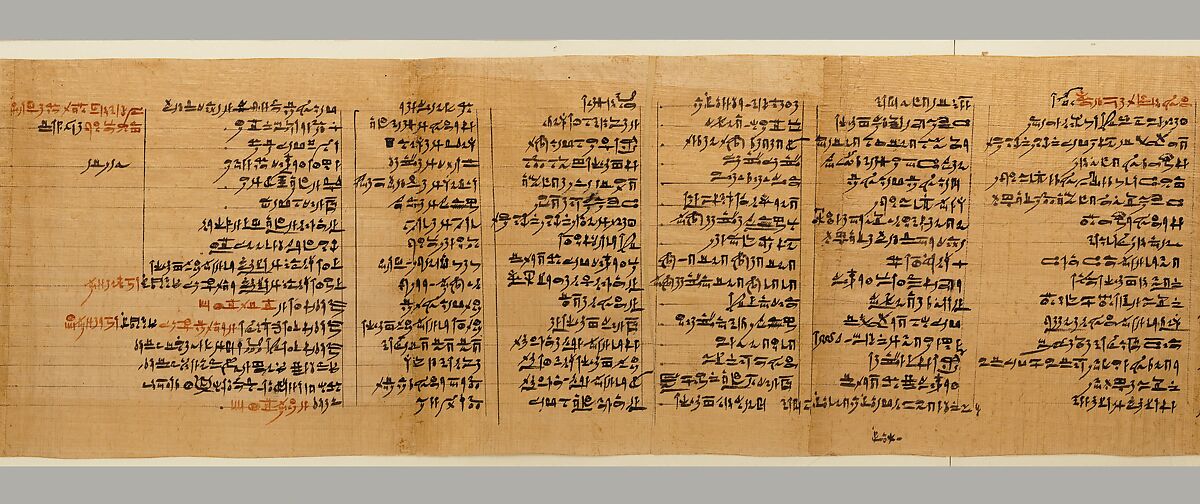 Papyrus inscribed with six "Osiris Liturgies", Papyrus, ink