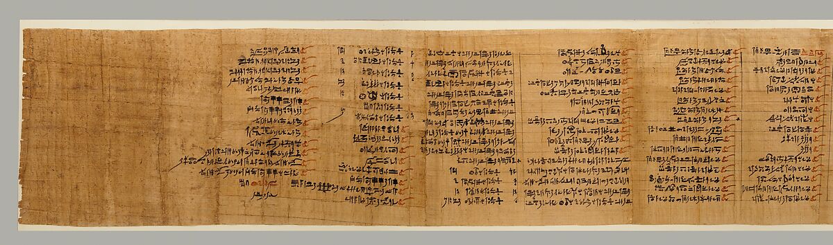 Papyrus inscribed with six "Osiris Liturgies", Papyrus, ink